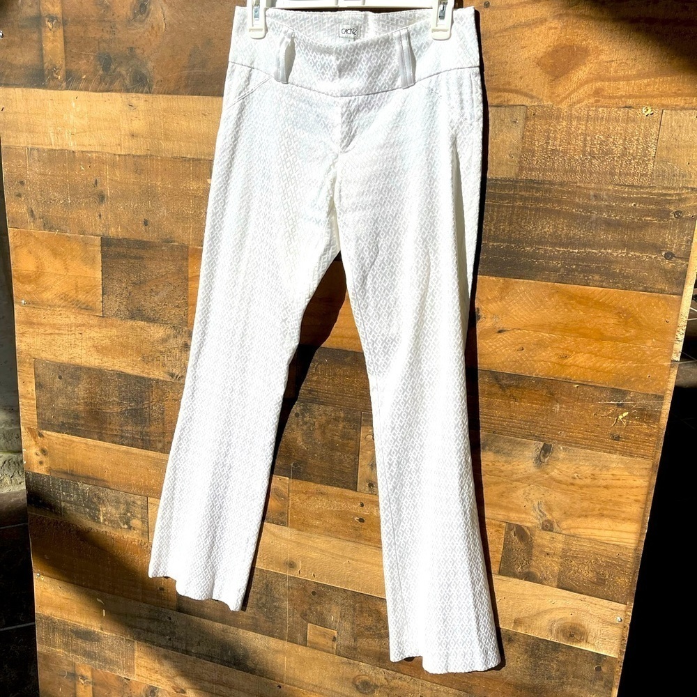 Cache white patterned pants